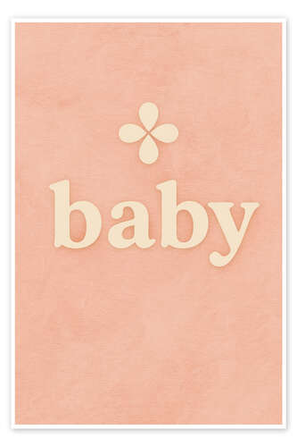 Poster Baby, Pastellrosa