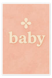 Wandbild Baby, Pastellrosa - treechild