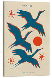 Lerretsbilde Cranes Lithograph - treechild