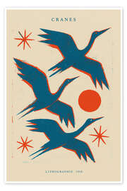 Tavla Cranes Lithograph - treechild