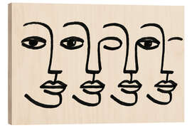Wood print Echo Faces - treechild