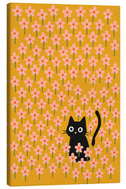 Canvas print Cat In Flower Garden - treechild