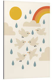 Aluminium print Birds In Rain - treechild