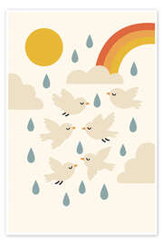 Tavla Birds In Rain - treechild