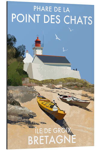Obraz na aluminium Point des Chats Lighthouse, Brittany, France
