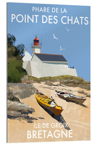 Gallery print Point des Chats Lighthouse, Brittany, France