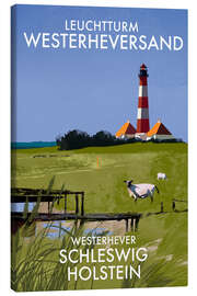 Lienzo Westerheversand Lighthouse, Schleswig-Holstein, Germany - Roger O’Reilly