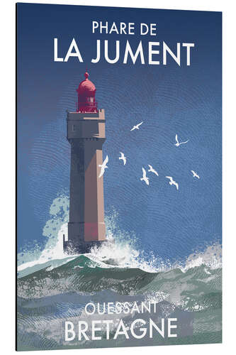 Obraz na aluminium La Jument Lighthouse, Ouessant, Brittany, France