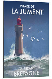 Magnettafel Leuchtturm La Jument, Ouessant, Bretagne, Frankreich