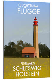 Aluminium print Flügge Lighthouse, Schleswig-Holstein, Germany - Roger O’Reilly