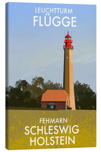 Canvas print Flügge Lighthouse, Schleswig-Holstein, Germany
