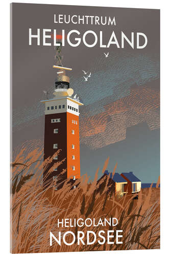 Tableau en verre acrylique Heligoland Lighthouse, North Sea, Germany