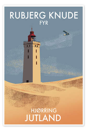 Póster Rubjerg Knude Fyr, Jutland, Denmark