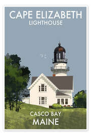 Wandbild Leuchtturm von Cape Elizabeth, Maine, USA - Roger O’Reilly