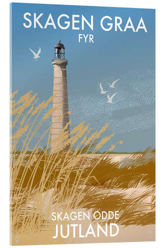 Cuadro de metacrilato Skagen Grey Lighthouse, Jutland, Denmark