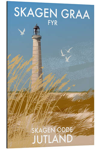Obraz na aluminium Skagen Grey Lighthouse, Jutland, Denmark