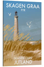 Aluminium print Skagen Grey Lighthouse, Jutland, Denmark - Roger O’Reilly