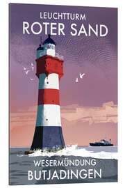 Cuadro de plexi-alu Roter Sand Lighthouse, North Sea, Germany - Roger O’Reilly