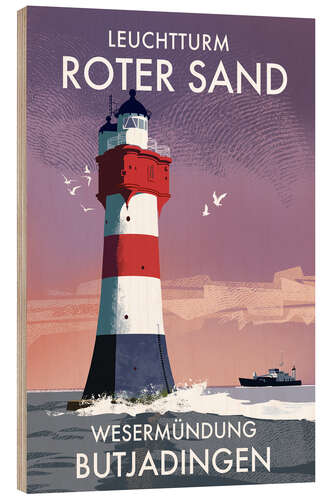 Obraz na drewnie Roter Sand Lighthouse, North Sea, Germany