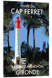 Acrylglasbild Leuchtturm Cap Ferret, Gironde, Frankreich - Roger O’Reilly