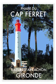 Wandbild Leuchtturm Cap Ferret, Gironde, Frankreich - Roger O’Reilly