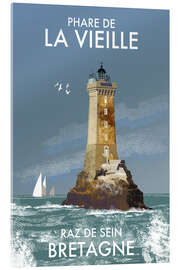 Akrylbillede Old Lighthouse, Raz de Sein, Brittany, France - Roger O’Reilly