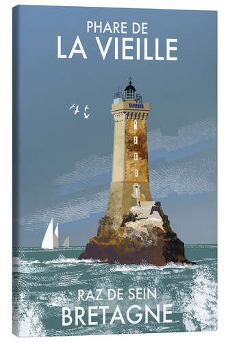 Lienzo Old Lighthouse, Raz de Sein, Brittany, France