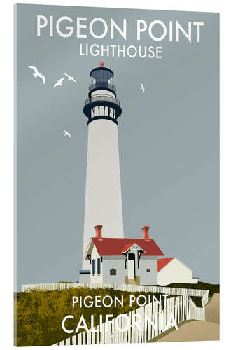Akrylbillede Pigeon Point Lighthouse, California, USA