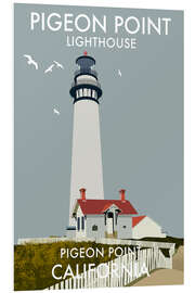 Hartschaumbild Pigeon Point Lighthouse, California, USA