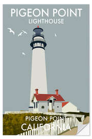 Wandsticker Pigeon Point Lighthouse, California, USA