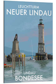 Alubild Leuchtturm Neuer Lindau, Bondesee, Deutschland