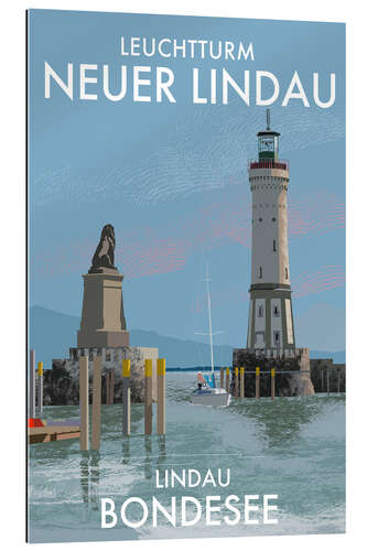 Gallery Print Leuchtturm Neuer Lindau, Bondesee, Deutschland
