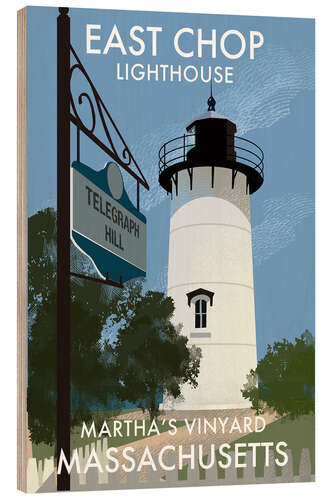 Tableau en bois East Chop Lighthouse, Massachusetts, USA