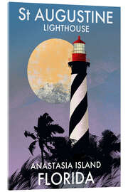 Tableau en verre acrylique St Augustine Lighthouse, Florida - Roger O’Reilly