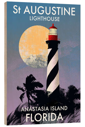 Holzbild Leuchtturm St. Augustine, Florida