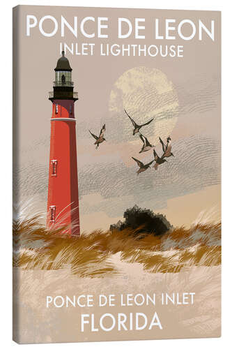 Lienzo Ponce De Leon inlet Lighthouse, Florida