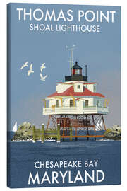 Lienzo Thomas Point Lighthouse, Chesapeake Bay, Maryland - Roger O’Reilly