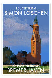 Veggbilde Simon Loschen Lighthouse, Bremerhaven, Germany - Roger O’Reilly