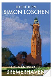 Wandsticker Leuchtturm Simon Loschen, Bremerhaven - Roger O’Reilly