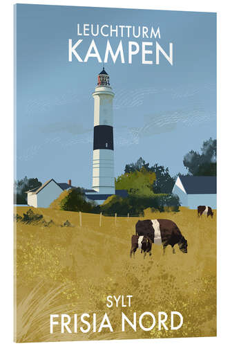 Cuadro de metacrilato Kampen Lighthouse, Sylt, Fresia Nord, Germany