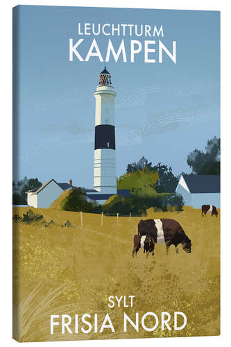 Canvas print Kampen Lighthouse, Sylt, Fresia Nord, Germany