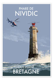 Wall print Phare de Nividic, Ouessant, Brittany, France - Roger O’Reilly