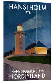 Tableau en verre acrylique Handstholm Lighthouse, North Jutland, Denmark - Roger O’Reilly