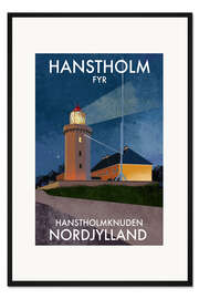 Gerahmter Kunstdruck Handstholm Leuchtturm, Nordjütland, Dänemark