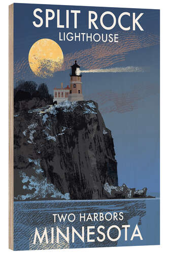 Holzbild Split Rock Lighthouse, Minnesota, USA