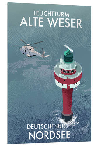 Gallery Print Leuchtturm Alte Weser, Deutsche Bucht, Nordsee