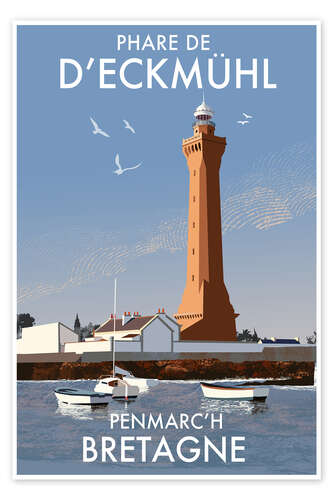 Póster Eckmühl Lighthouse, Penmarc'h, Brittany, France