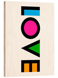 Tableau en bois Love - nobelart