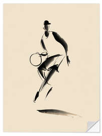 Wandsticker Der Basketballspieler