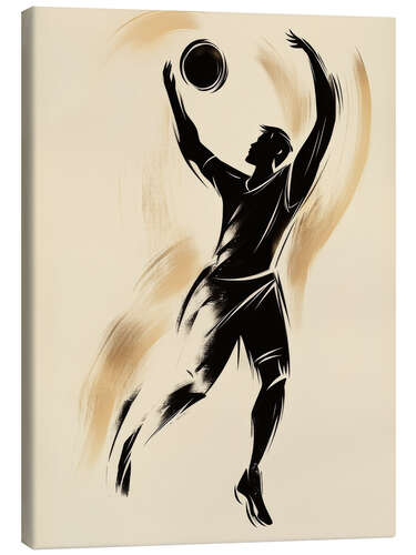 Leinwandbild Der Volleyballspieler